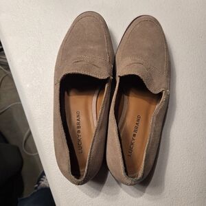 Lucky Brand Women's Tan Suede Loafers